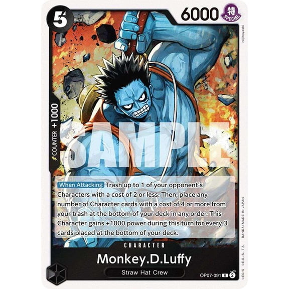 One Piece 500 Years in the Future Rare Monkey.D.Luffy OP07-091
