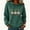 05 Green, variant on YueHuiYing Women's St Patricks Graphic Long Sleeved Top Irish Crewneck Hoodie Sweatshirt