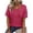 Hot Pink(Womens Shirts), variant on GUACER Womens T Shirts Trendy V Neck Short Sleeve Blouses Relaxed Fit Pocket Casual Tee Tops