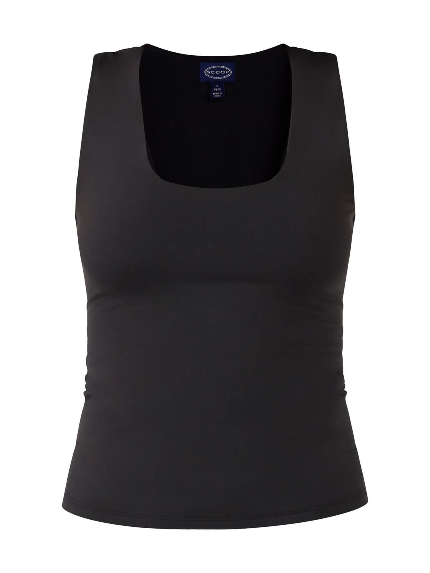 Scoop Women's Sleeveless Scoop Neck Contour Top, Sizes XS-XXL