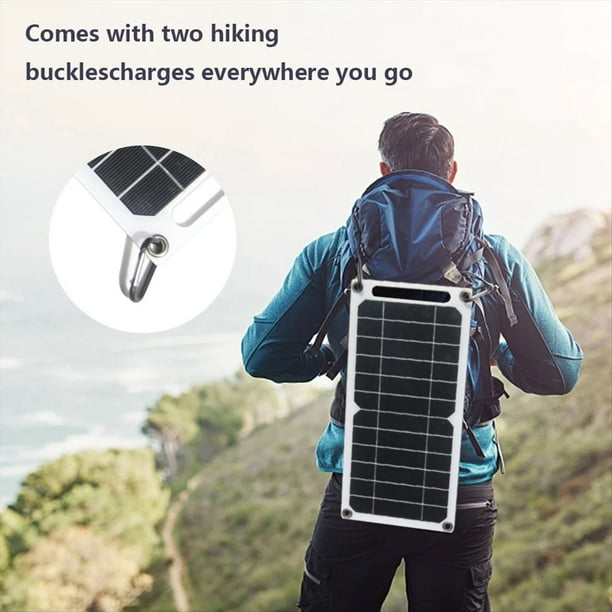 5V 6W Panel Solar Panel de Batería Portátil Cargador Solar Teléfono Móvil Energía Móvil para Senderismo Al Aire Libre Camping
