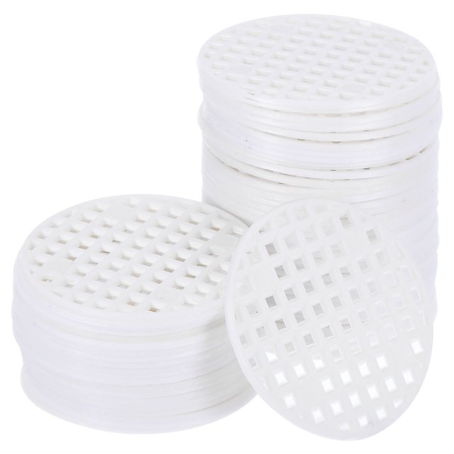 Uxcell Almohadilla de Malla para Agujeros de Macetas, 60 Piezas de 1.8" Redonda para Drenaje de Bonsáis, Blanca