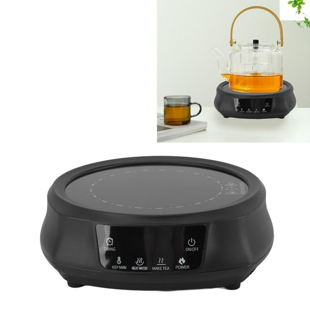 800W Mini Stove Hot Plate, Multifunctional Ceramic Cooktop With 8 Power Levels, Customizable Timer For Boiling Water Making Tea Coffee US Plug 110V
