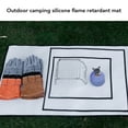 thumbnail image 3 of Fireproof Grill Pad, Foldable Fire Pit Mat for Patios Yards, Heat Resistant Multifunctional Camping Mat, 3 of 7