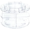 thumbnail image 3 of Joyería de acrílico y organizador de almacenamiento cosmético Carrusel Carrusel Joyería clara Caja de exhibición de almacenamiento de maquillaje giratorio Total Vision VT-03157, 3 of 4