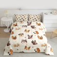 thumbnail image 2 of Homewish Puppy Dog Bedding Comforter Set,Pet Corgi Twin Comforter Sets,Beige Brown Bedding Set For Boys Kids,Super Cozy Room Decor Reversible,2-Piece, 2 of 8
