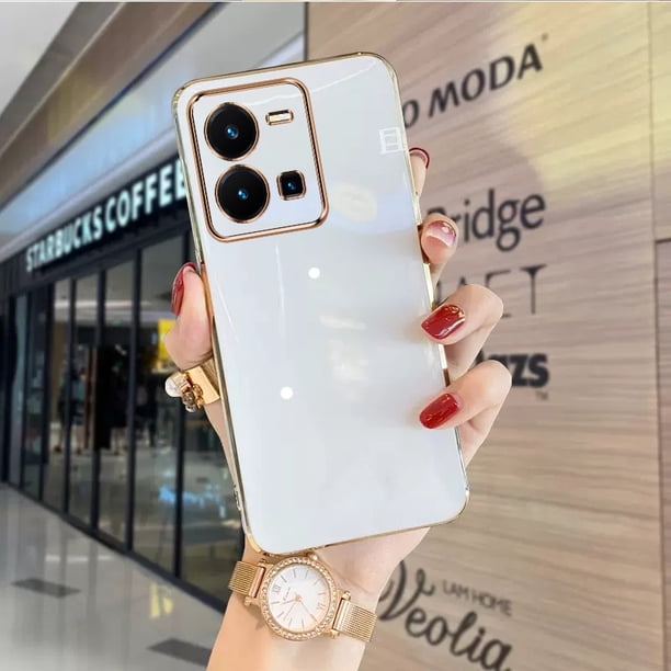 Funda Vivo Y35/V25/V25E Diseño De Lentes De Protección De Borde Recto Funda De Teléfono Móvil De Moda ZBB