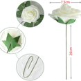 thumbnail image 3 of 10/25/50Pcs Artificial Rose Flowers Foam Fake Faux Flowers Roses for DIY Wedding Bouquets Party Home Decor Garden Decoration (T3,10pcs no box leaves), 3 of 7