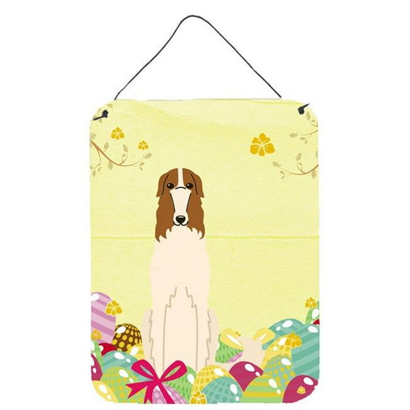 Carolines Treasures BB6023DS1216 Easter Eggs Borzoi Wall or Door Hanging Prints
