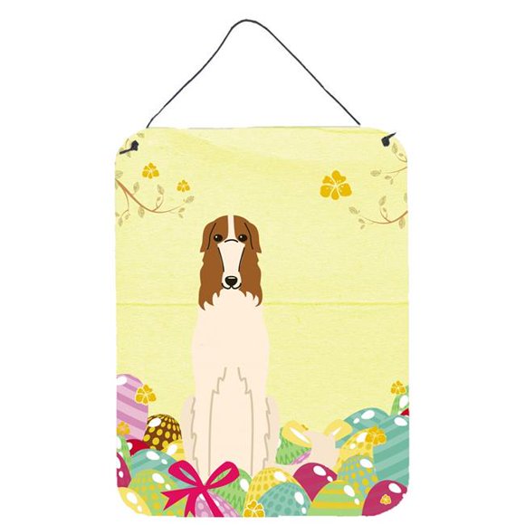 Carolines Treasures BB6023DS1216 Easter Eggs Borzoi Wall or Door Hanging Prints