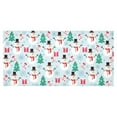 thumbnail image 3 of MYPOP Christmas Tree Winter Snowman Snowflake Cotton Linen Tablecloth Rectangle Sets 60x120 Inches - White Snow Snowflake Desk Sofa Table Cloth Covers for Wedding Party Decor, 3 of 6
