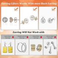 thumbnail image 5 of 4/ 6 Pairs Earring Lifters Hypoallergenic Earring Backs For Droopy Ears, Earring Backs, Plated Secure Earring Backs Lifters----6 Pairs rose shape--Pro 6 Pairs rose shape, 5 of 5