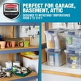 thumbnail image 4 of Rubbermaid 6 Pack Conteneurs de Rangement Roughneck Transparents, Empilables, 19 Litres, 4 of 12