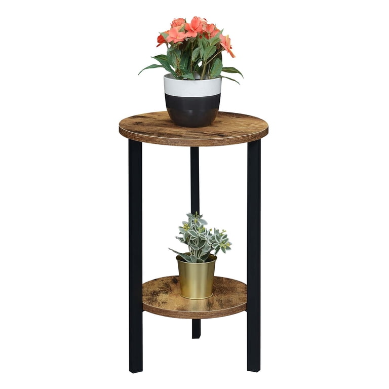 Convenience Concepts Black Indoor Shelf Graystone 24