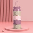 thumbnail image 3 of Matoen Powder Home Feeding Stackable 3 Layer Stackable Dispenser Kids Storage Travel Dispenser Milk for Non- Spill Food Case Snack, 3 of 6
