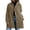 Khaki, variant on Women's Oversized Corduroy Hooded Coat, Lightweight Casual Fall Button Jacket Loose Comfy Fashion Outfits with Pockets