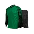 thumbnail image 4 of Manyakai Men Padded Football Goalkeeper Training Uniform Soccer Goalie Jersey with Athletic Shorts Green M, 4 of 7