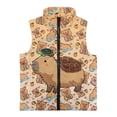 thumbnail image 4 of Pzuqiu Capybara Kids Sleeveless Vests 9-10 Toddler Girl Clothes Soft Personalized Zipper Winter Sleeveless Jacket with Pockets Fall Outerwear Versatile for Outdoor Activities, 4 of 7