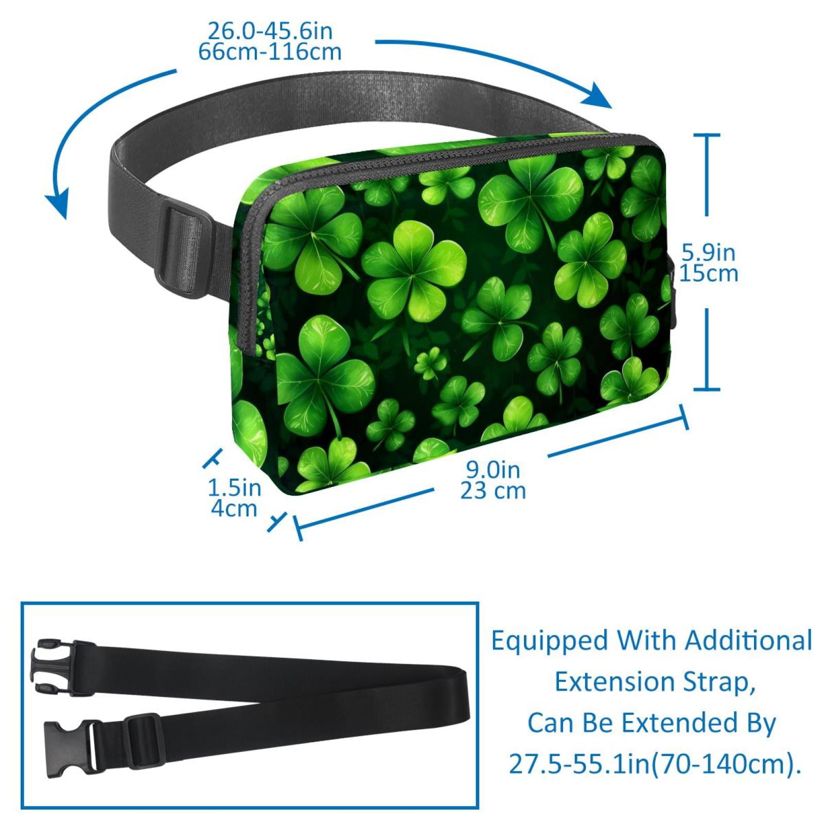 St. Patrick's Day Adjustable Lightweight Waist Bag Crossbody Fanny Pack with Extension Strap for Men and Women