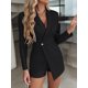 thumbnail image 2 of Mono negro para mujer, nueva moda 2024, mono de manga larga con botones y cuello chal, ropa de oficina de una pieza para mujer de uso diario, 2 of 4