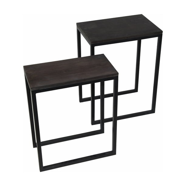 Privilege International Rectangular Nesting End Table Set of 2
