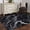 Black Light Gray, variant on Area Rug for Living Room, Black Marble Non-Slip Indoor Large Carpet for Bedroom/Dining Room, Vintage Minimalism White Abstract Texture Washable Low-Profile Rectangle Floor Runner Rugs - 4 x 6 Ft