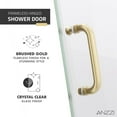 thumbnail image 6 of Fellow Series 30 in. x 72 in. Frameless Hinged Shower Door in Brushed Gold, 6 of 8