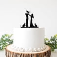 thumbnail image 1 of Wedding Cake Topper with Groom for Babies And Two Cats Personalized Cake Topper Custom Cake Decor Cake Top Party Decor Funny Cake Topper, 1 of 2