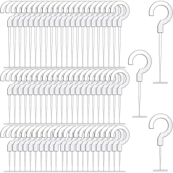 GIXUSIL Clothing Tagging Guns Fasteners, 45mm/1.7in Plastic Price Label Gun Fasteners Standard Tagging Barbs J-Shaped Hook for All Standard Price Tag Gun (Transparent)