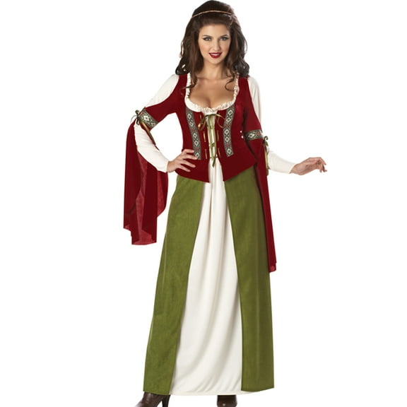 Womens Renaissance Maid Marian Adult Halloween Costume Outfit S-XL