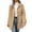 Khaki, variant on Women's Wool Blend Pea with Pockets Coat Single Breasted Notch Lapel Trench Coat Mid Length Fall Winter Jacket Dressy Outerwear Winter Slim Fit Streetwear Coat