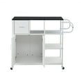 thumbnail image 5 of Pouseayar Kitch Storage Cabinet with Move Roller, White, 5 of 8