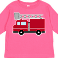 thumbnail image 4 of Inktastic Red Firefighter Fire Truck Boys or Girls Long Sleeve Toddler T-Shirt, 4 of 5