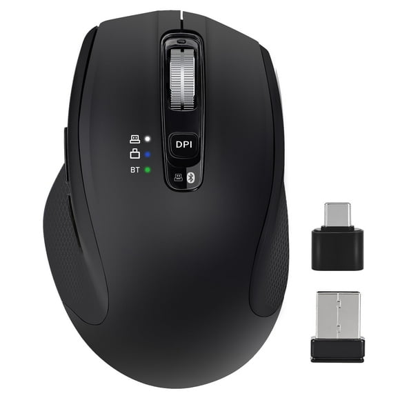 Ratón inalámbrico CHHI con receptor Bluetooth USB-A USB-C negro