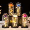 thumbnail image 2 of Mothers Day Rose Gifts for Mom, Galaxy Glass Rose Eternal Crystal Flower Light Up Rose in Glass Dome Birthday Gifts for Women Mom Wife Grandma, 2 of 2