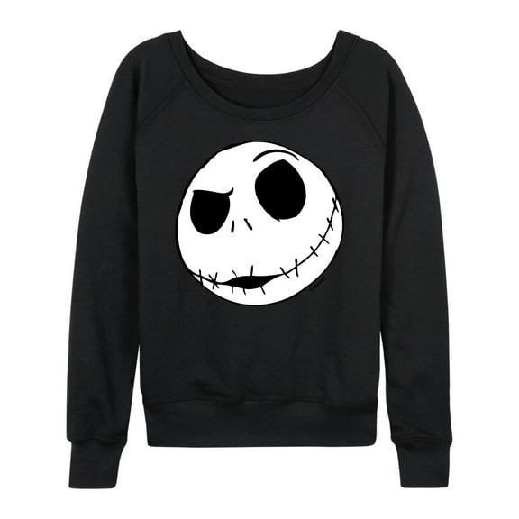 The Nightmare Before Christmas - Jack Face - Women's Lightweight French Terry Long Sleeve Shirt