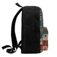 thumbnail image 4 of Lsque American Flag1 Pattern Adult Backpack – Durable & Lightweight PU Canvas Storage Bag , 15” Laptop Compartment, and Multiple Pockets, 4 of 7