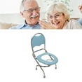 thumbnail image 1 of Folding Commode Chair Foldable Toilet Chair Stainless Steel Non Slip Base Ergonomic Bedside Commodes for Seniors,Disabled,Adults,Pregnant with Backboard, 1 of 7