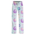 thumbnail image 5 of FrzhBrz Easter Pajama Pants Women Soft Wide Leg Loose Pj Bottoms Cute Bunny Stretch Pj Pants Drawstring Easter Sleepwear Bottoms Lounge, 5 of 6