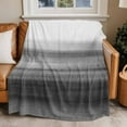 thumbnail image 4 of Black And White Throw Blankets, Abstract Modern Brush Strokes Soft Fleece Blanket Decorative for Home Sofa Couch Chair Living Bedroom, 40x50 inches,, 4 of 9