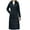 Black, variant on Women's Long Down Coat, Full Zip Hood Parka, Quilted Puffer Coat, Winter Trendy Trench Coats, Thickened Down Alternative Jacket(Wine,XXXL)