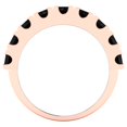 thumbnail image 5 of 1.53 ctw Wedding Band for Women - 18K Rose Gold Natural Onyx Stackable Eternity Ring, 5 of 6