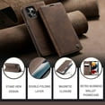thumbnail image 2 of Funda de cuero tipo billetera para iPhone 13 Pro Max, funda plegable con soporte magnético, ranura para tarjetas, funda protectora para iPhone 13 Pro Max de 6,7 pulgadas, 2 of 6