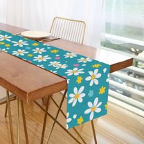 Yayeee Table Runner 70 inches Long Home Kitchen Dinning Party Decoration, Small Daisy