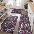 thumbnail image 2 of Pink Breast Cancer and Love Kitchen Rugs Sets Of 3,Kitchen Runner Rugs Non Skid Washable,Decorative Kitchen Floor Mats for Kitchen,Sink,Laundry,17"x30"+ 17"x47" + 17"x59", 2 of 6