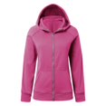 thumbnail image 4 of Womens Zip Up Hoodies Fleece Soft Y2k Solid Color Long Sleeve Thumb Hole Jackets with Pockets Fall Winter Comfy Warm Tops, 4 of 6