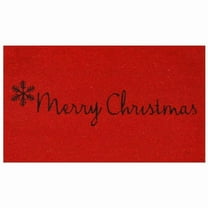 Calloway Mills 101781729 17 x 29 in. Red Merry Christmas Rectangular Indoor or Outdoor Doormat, Red & Black