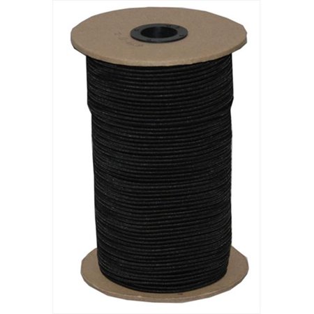 

T.W. Evans Cordage SC-104300B .25 in. x 300 ft. Black Elastic Bungee Shock Cord in Black
