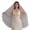 White, variant on Aellinatey Double Layer Wedding Veils with Beadwork Trim Secure Hair Comb for Bridal Shower