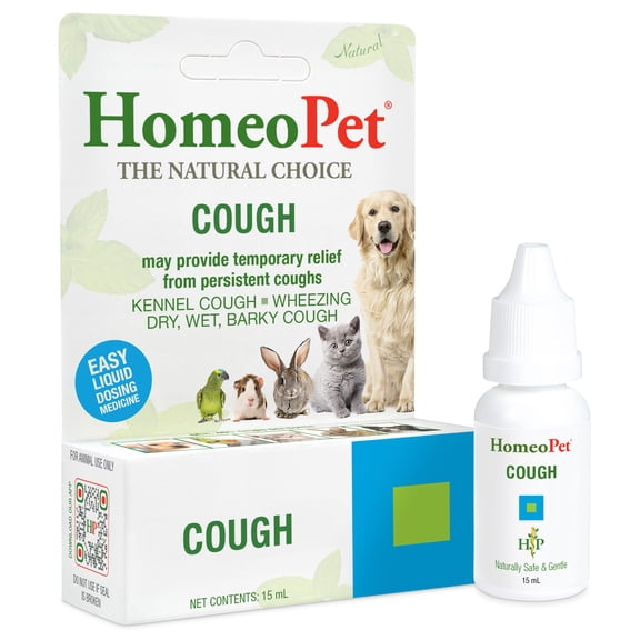 HomeoPet COUGH Respiratory Health Support Drops for Pets, 15 mL